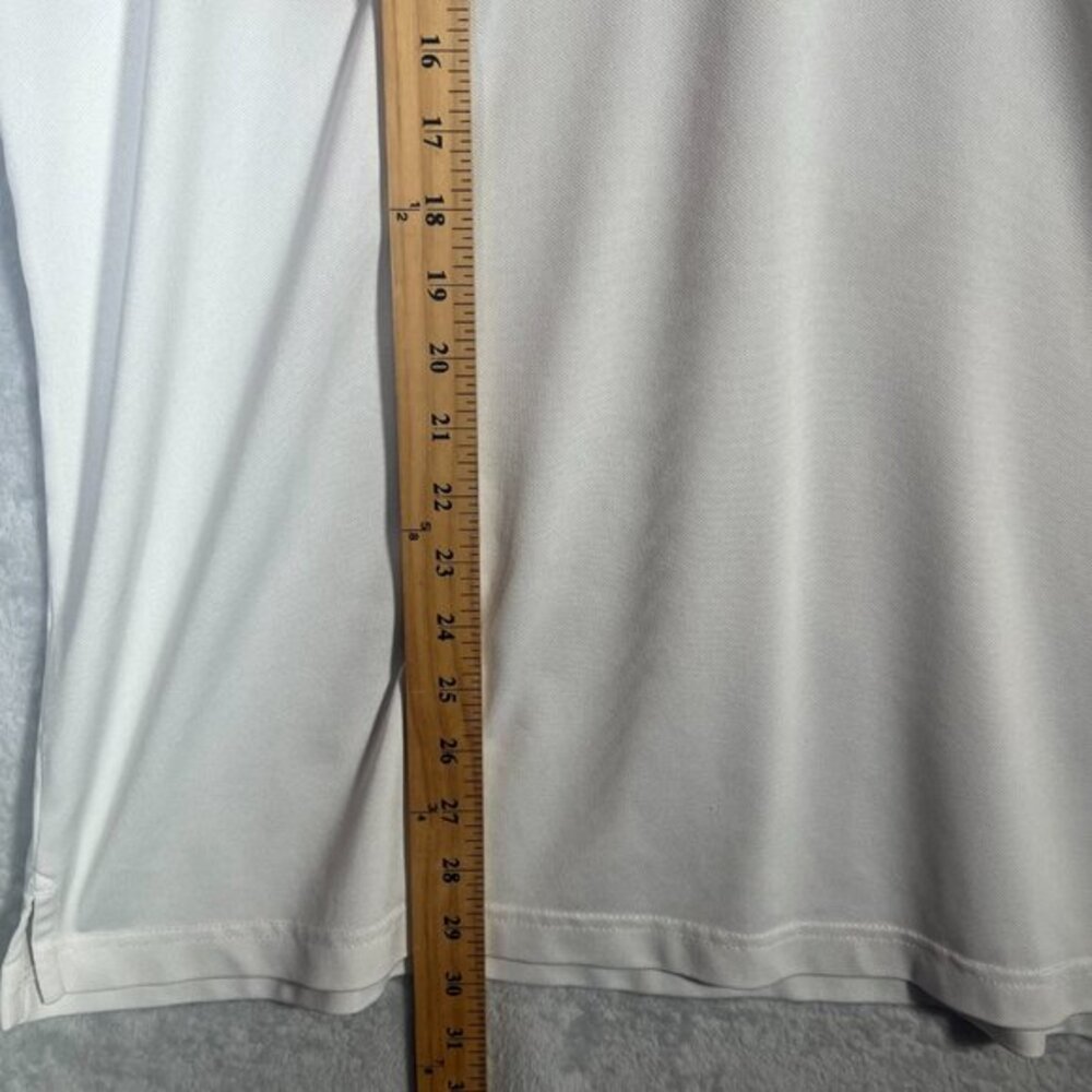 Travis Mathew Polo Mens XL White Shirt Short Sleeve Striped Golf Athletic *Read* - Picture 10 of 10